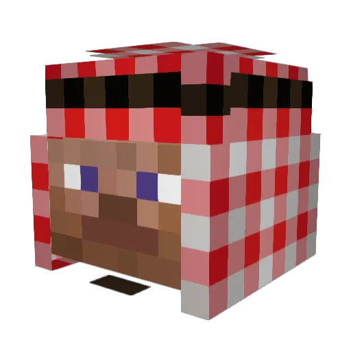Adi4C Minecraft avatar head, 3D render