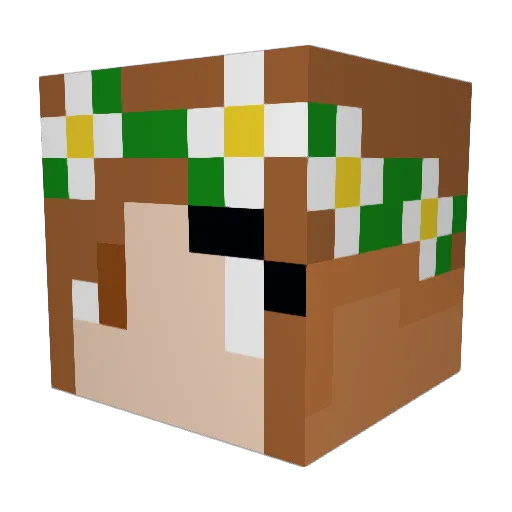 AdiHalufa Minecraft avatar head, 3D render