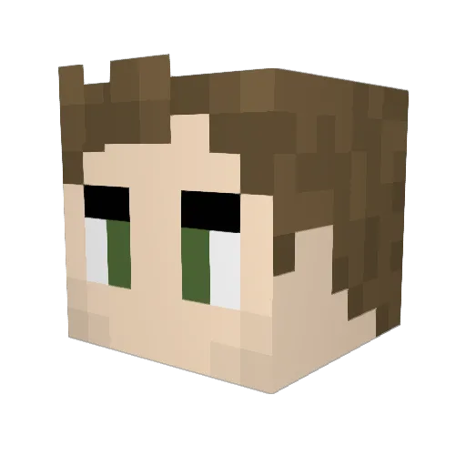 AdiJay Minecraft avatar head, 3D render