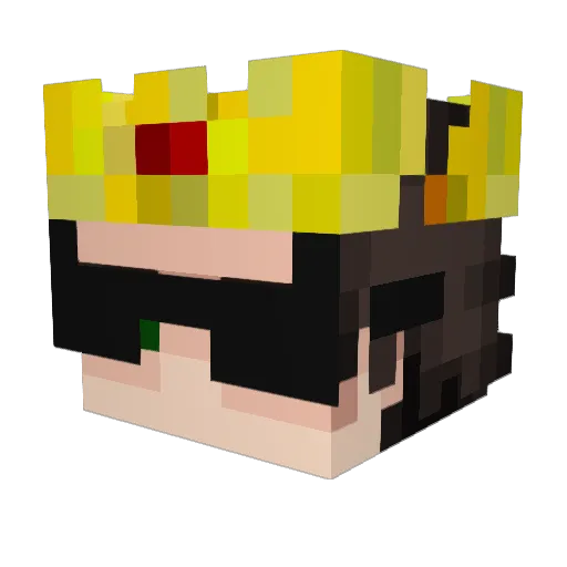 AdiNotFounded Minecraft avatar head, 3D render