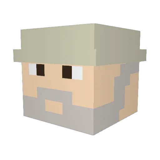 AdiPadiAdi Minecraft avatar head, 3D render