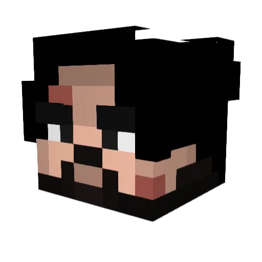 Adi_Mindblowing Minecraft avatar head, 3D render
