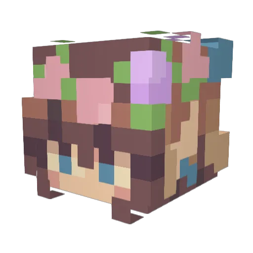 Adiannall Minecraft avatar head, 3D render