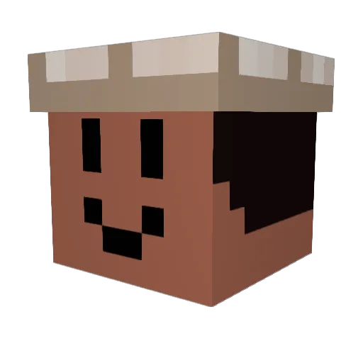 Adibydib Minecraft avatar head, 3D render