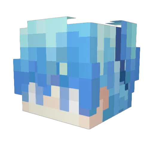 Adid66 Minecraft avatar head, 3D render