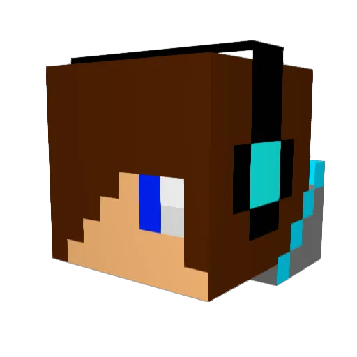 AdidasAlex321 Minecraft avatar head, 3D render