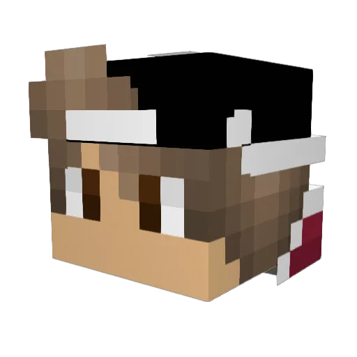 AdidasFade Minecraft avatar head, 3D render