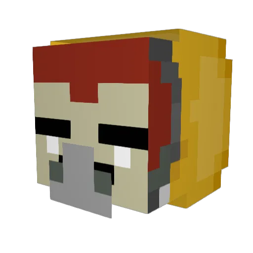 AdidasUndNike Minecraft avatar head, 3D render