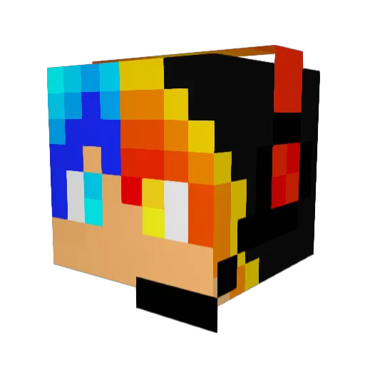 Adigamer23 Minecraft avatar head, 3D render