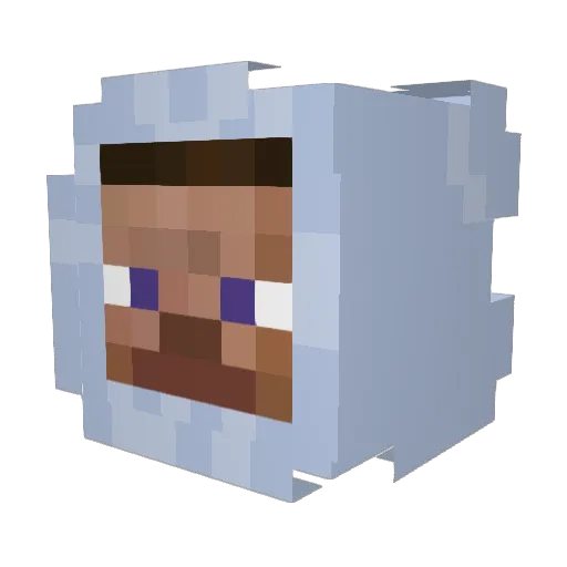 Adiino Minecraft avatar head, 3D render