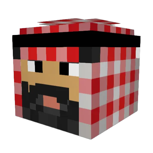 Adiiras Minecraft avatar head, 3D render