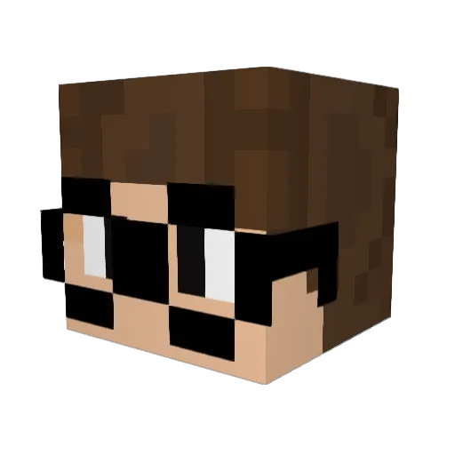 Adiko Minecraft avatar head, 3D render