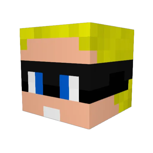 Adikol Minecraft avatar head, 3D render
