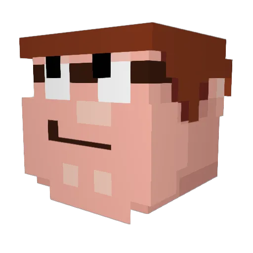 AdimadLp Minecraft avatar head, 3D render