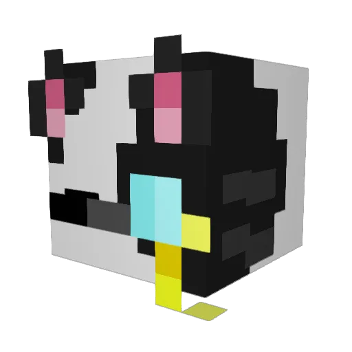 Adin4 Minecraft avatar head, 3D render