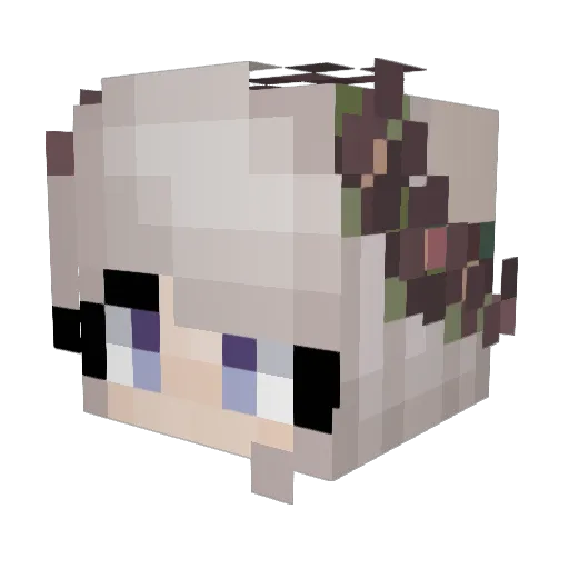 Adinadragon Minecraft avatar head, 3D render