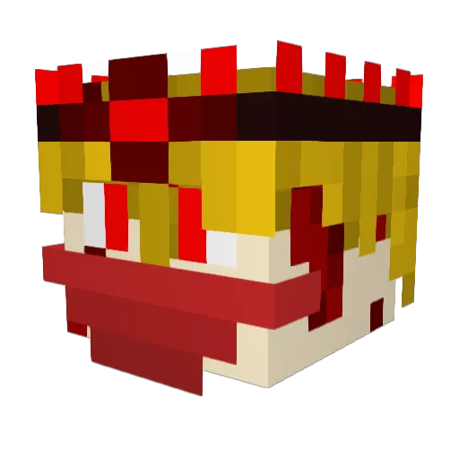 Adinamyx Minecraft avatar head, 3D render