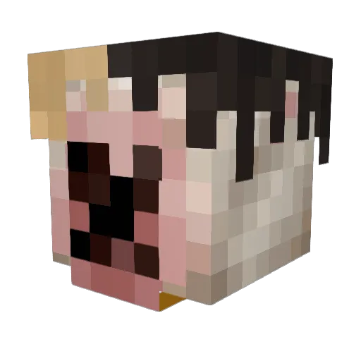 Adinel Minecraft avatar head, 3D render