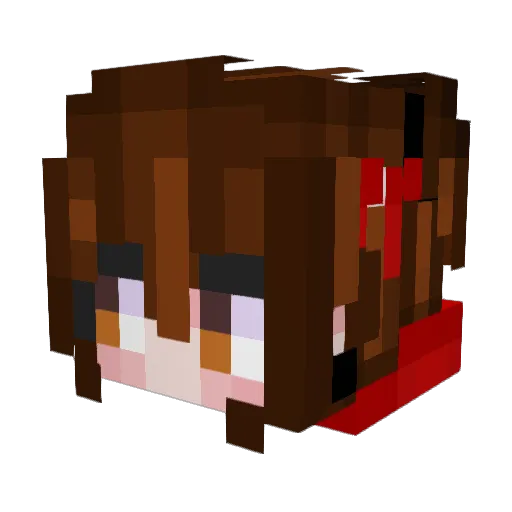 Adinerado Minecraft avatar head, 3D render