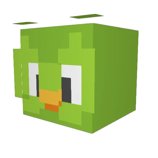 AdiosSpace Minecraft avatar head, 3D render