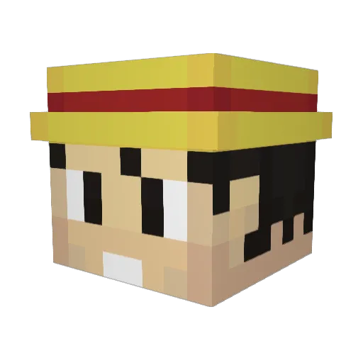Adiosom Minecraft avatar head, 3D render