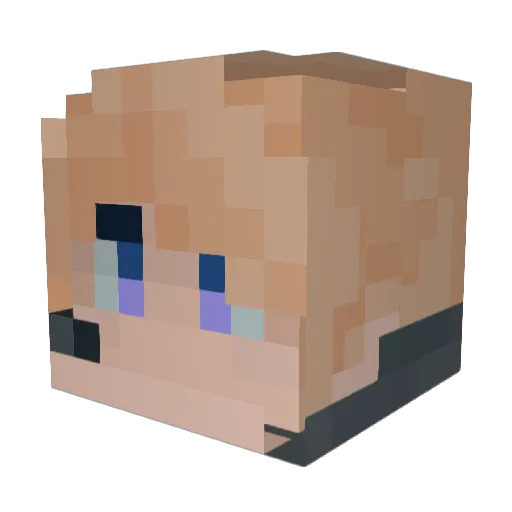 Adira_Sapphire Minecraft avatar head, 3D render