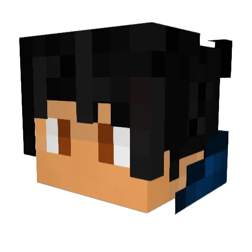 Adis6 Minecraft avatar head, 3D render
