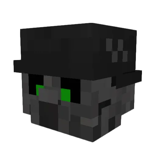 AdisKno Minecraft avatar head, 3D render