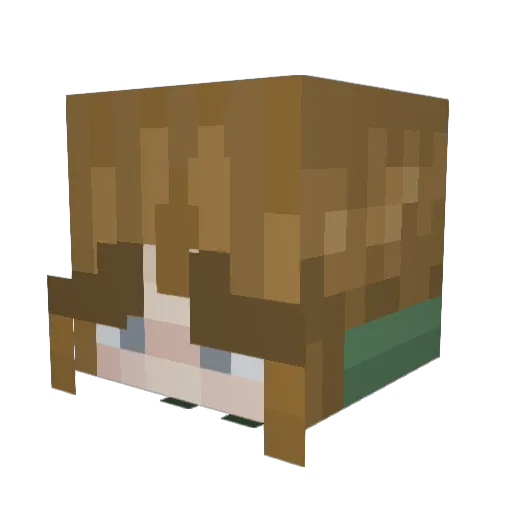 Adiva_ Minecraft avatar head, 3D render