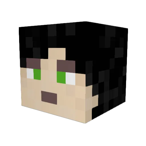 Adix47 Minecraft avatar head, 3D render