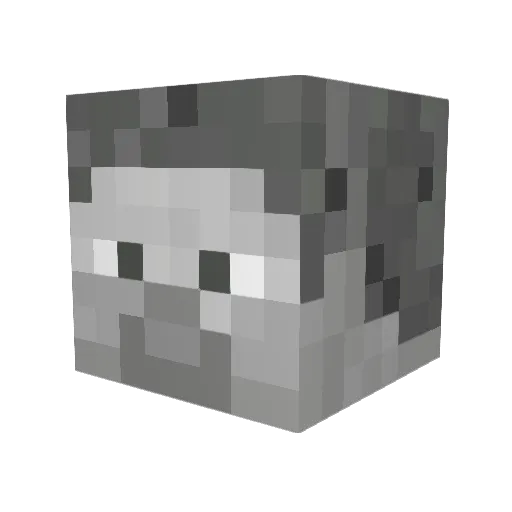 AdixTV Minecraft avatar head, 3D render