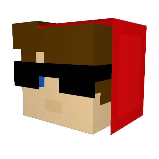 AdizzPro Minecraft avatar head, 3D render