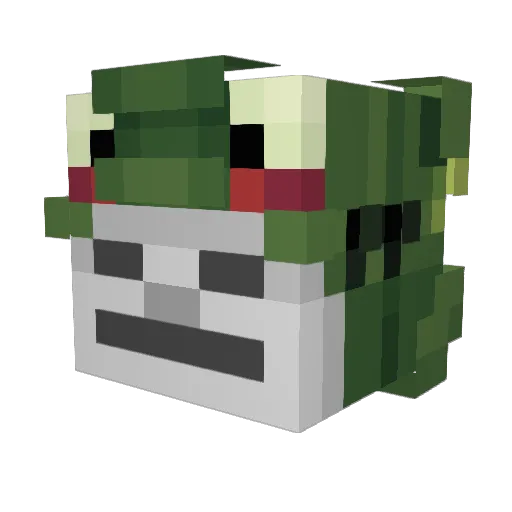 Adjacentt Minecraft avatar head, 3D render