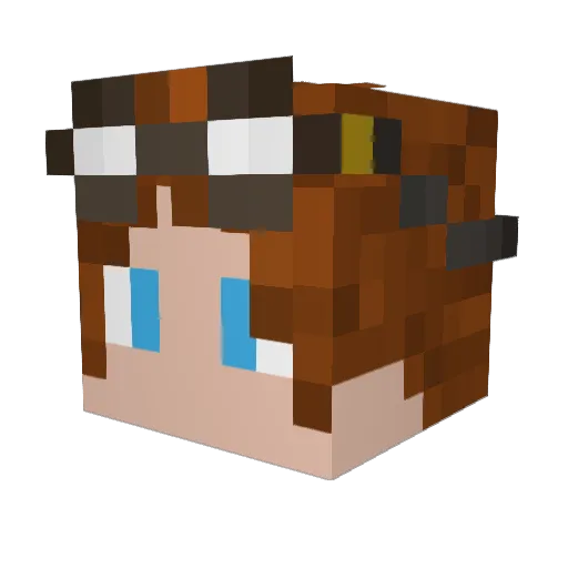 Adjeir Minecraft avatar head, 3D render