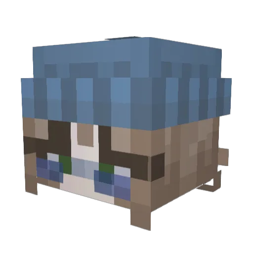 Adjunctive Minecraft avatar head, 3D render