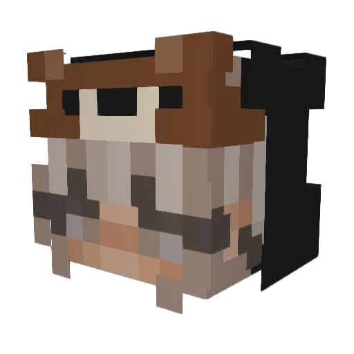 Adjure Minecraft avatar head, 3D render