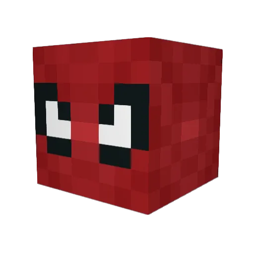 Adkgaming Minecraft avatar head, 3D render