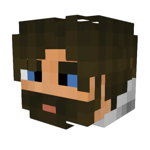 Adkov Minecraft avatar head, 3D render