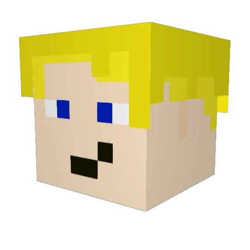 Adl3r_zone Minecraft avatar head, 3D render