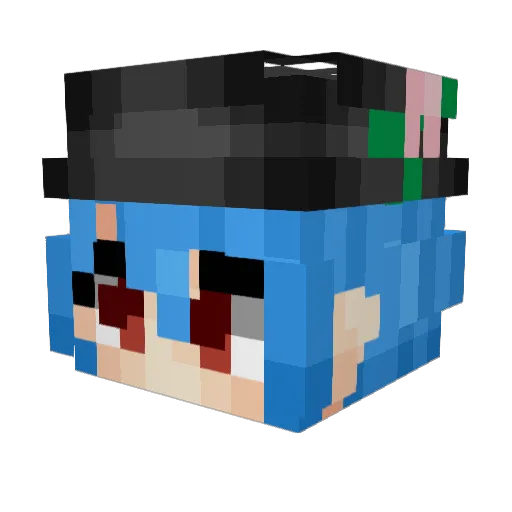 Adla_ Minecraft avatar head, 3D render