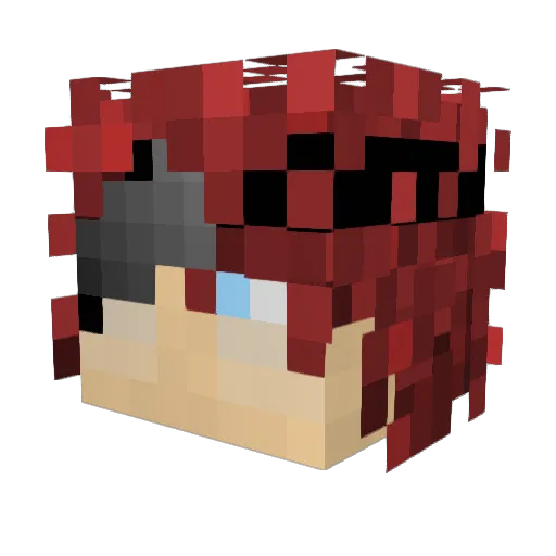 Adlanoar Minecraft avatar head, 3D render