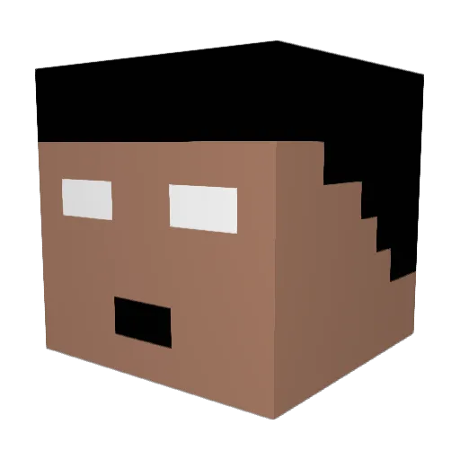 Adlerblitz Minecraft avatar head, 3D render
