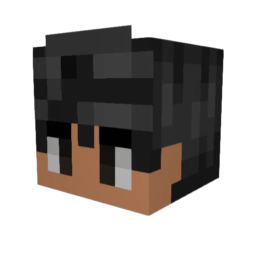 Adliib Minecraft avatar head, 3D render