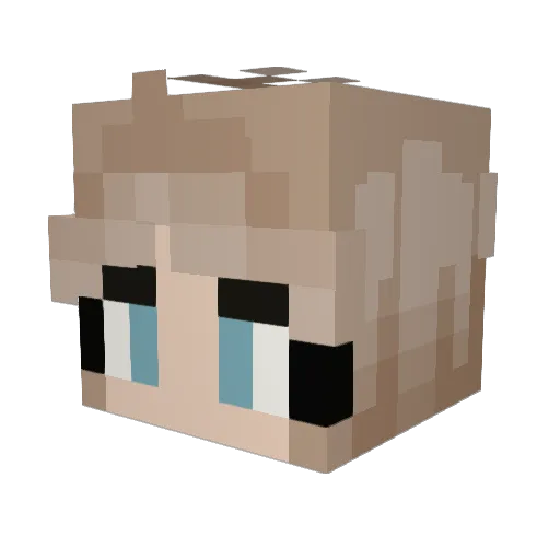 Adlre_8 Minecraft avatar head, 3D render