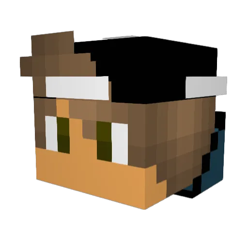 Adluank Minecraft avatar head, 3D render