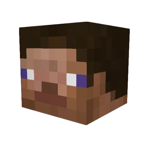 Admano Minecraft avatar head, 3D render