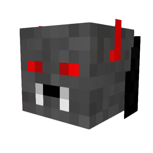 Admatole Minecraft avatar head, 3D render