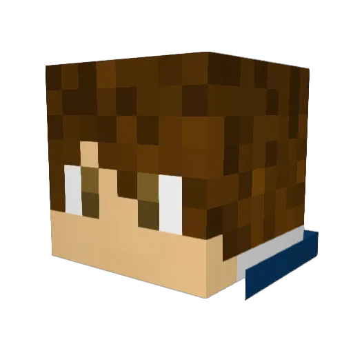 Admieral Minecraft avatar head, 3D render