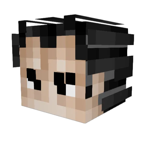 AdminBenni Minecraft avatar head, 3D render