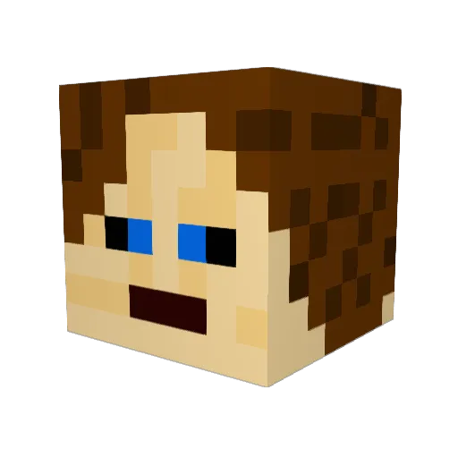 AdminEragon Minecraft avatar head, 3D render